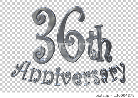 3DCG文字“36週年/36週年紀念馬克·斯帕克” 130004879