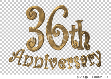 3DCG文字“36週年/36週年紀念馬克·斯帕克” 130004903
