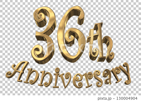 3DCG文字“36週年/36週年紀念馬克·斯帕克” 3DCG文字“36週年/36週年紀念馬克·斯帕克” 130004904