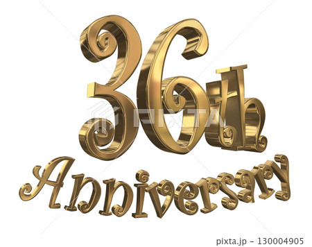 3DCG文字「36th Anniversary/36周年マークキラキラ」 130004905