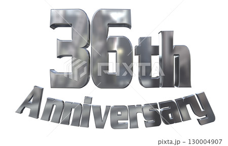 3DCG文字「36th Anniversary/36周年マークキラキラ」 130004907