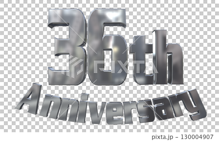 3DCG文字「36th Anniversary/36周年マークキラキラ」 130004907