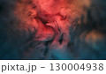 Paint flow. Fume water. Defocused pink blue color sparkling liquid splash shimmer texture spreading on abstract dark black art background. 130004938