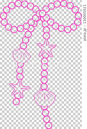 Retro Pearl Bow Shell Girly Summer Bow Doodle Outline Hand Drawn Retro Pearl Bow Shell Girly Summer Bow Doodle Outline Hand Drawn 130005021