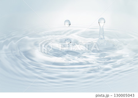 水面に落ちる水滴. 130005043