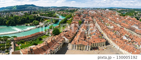 Aerial Panorama of Bern, Switzerland A Picturesque View of the Old Town and the Aare River Aerial Panorama of Bern, Switzerland A Picturesque View of the Old Town and the Aare River 130005192