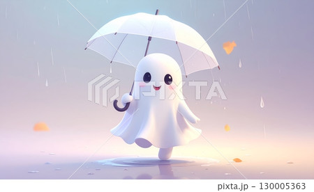 Little Ghost with Umbrella in the Drizzle 130005363