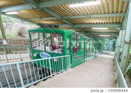 Cable car for Mt Tsukuba peak or Tsukubasan peak in Ibaraki. Tsukuba city, Ibaraki, Japan, 6 July 2025 Cable car for Mt Tsukuba peak or Tsukubasan peak in Ibaraki. Tsukuba city, Ibaraki, Japan, 6 July 2025 130006484