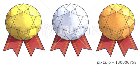 ランキングにも使えるジルコンカットの宝石素材二つリボンセット 130006758