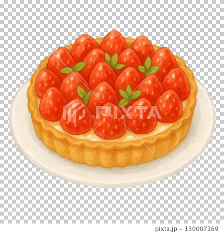 【タルト】イチゴのタルトのイラスト 130007169