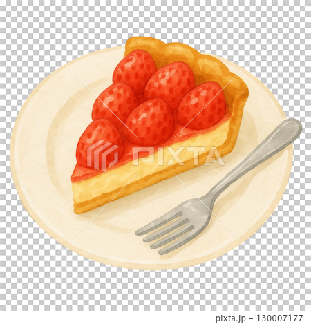 【タルト】カットしたイチゴのタルトのイラスト 【タルト】カットしたイチゴのタルトのイラスト 130007177