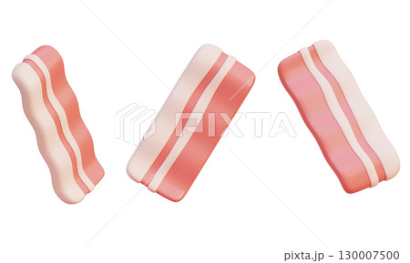 cartoon style bacon meat 3D Icon Graphic 130007500