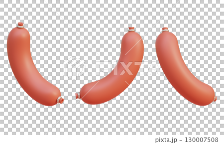 Cartoon style sausage 3D Icon Graphic 130007508