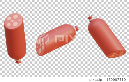 Cartoon style sausage 3D Icon Graphic 130007510