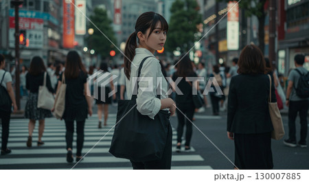 雑踏の中で立ち止まる視線 130007885