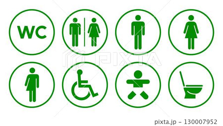 トイレのピクトグラムアイコン 130007952