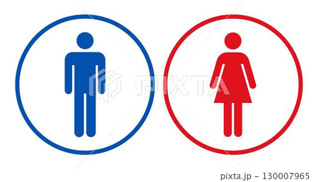 トイレのピクトグラムアイコン トイレのピクトグラムアイコン 130007965
