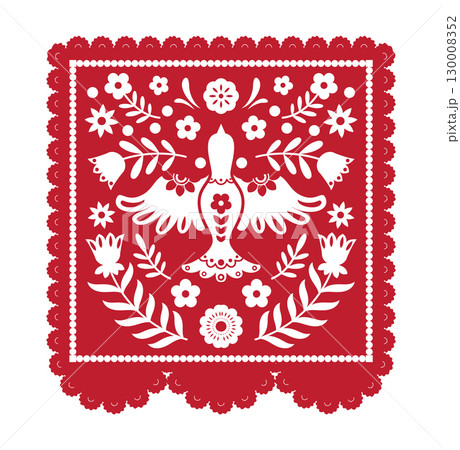 Papel Picado Bird Floral Ornament 130008352