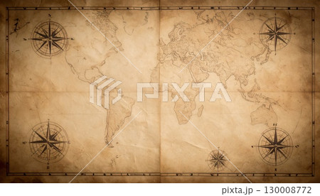 《AI画像》古い地図のイメージ 《AI画像》古い地図のイメージ 130008772