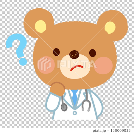Bear doctor thinking expression question 130009033