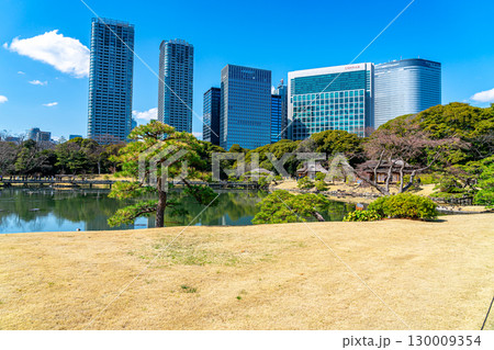 【東京都】高層ビルに囲まれた浜離宮恩賜庭園 130009354