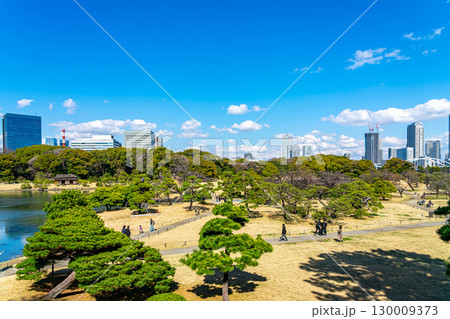 【東京都】高層ビルに囲まれた浜離宮恩賜庭園 【東京都】高層ビルに囲まれた浜離宮恩賜庭園 130009373