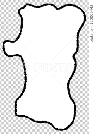 Hand-drawn, casual map illustration of Akita prefecture Hand-drawn, casual map illustration of Akita prefecture 130009442