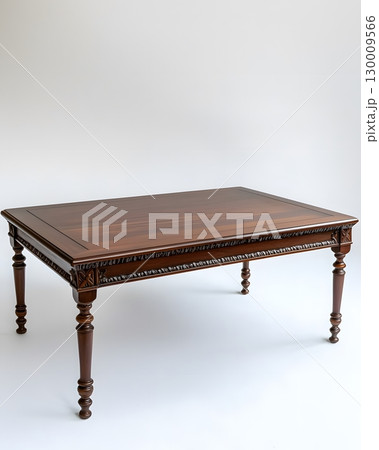 Wooden table with a dark brown top 130009566