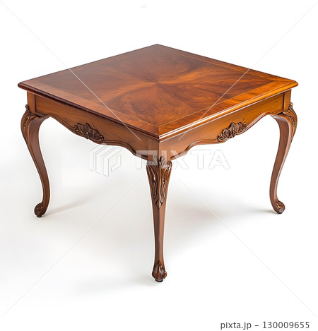 Wooden table with a carved top and legs Wooden table with a carved top and legs 130009655
