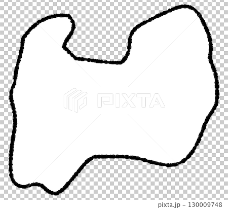 Hand-drawn, casual Toyama prefecture map illustration Hand-drawn, casual Toyama prefecture map illustration 130009748