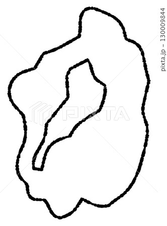 手描きのゆるい滋賀県の地図イラスト 130009844