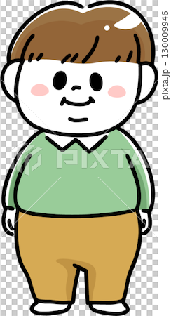 肥胖男孩全身 130009946