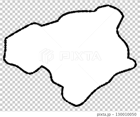 Hand-drawn, casual Tokushima prefecture map illustration 130010050