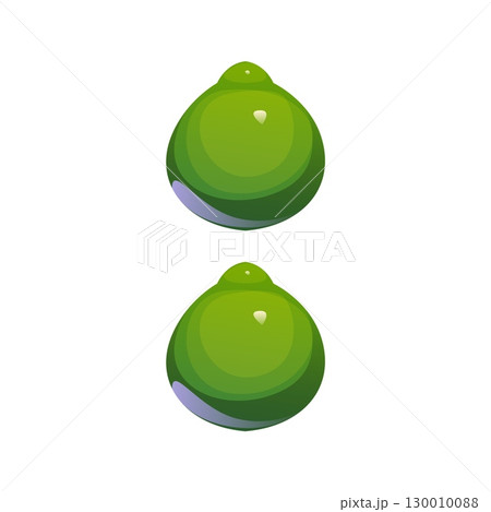 Cartoon Mexican font lime lemon punctuation colon sign. Latin America festival latin typeset punctuation sign. Hispanic culture fiesta vector alphabet symbol or Mexico ABC font element 130010088