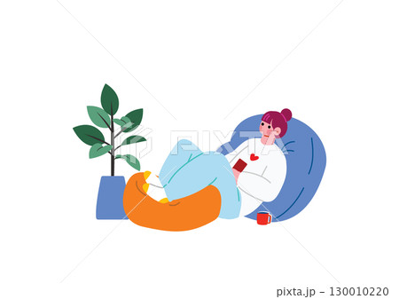 部屋でくつログ女性 部屋でくつログ女性 130010220