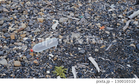 浜に上がったペットボトル 130010310