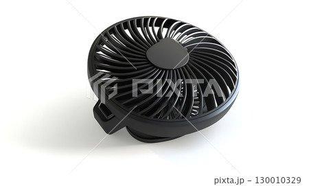 A black fan with a white background 130010329