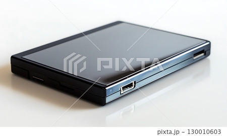 A black laptop with a white background 130010603