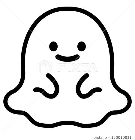 シンプルでかわいいお化けのイラスト シンプルでかわいいお化けのイラスト 130010831