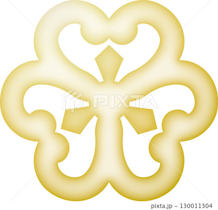 家紋　太陰片喰その2【金色】 130011304