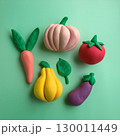 粘土で作られた色々な野菜 130011449