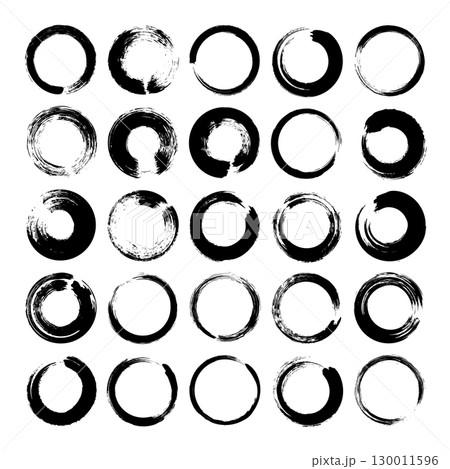 Grunge circles, brush strokes, lines, ink smudges, hand-drawn scribble shapes. Handmade sketchy marks, acrylic stains, charcoal streaks. Paint textures, dry brush effect. Vector illustration Grunge circles, brush strokes, lines, ink smudges, hand-drawn scribble shapes. Handmade sketchy marks, acrylic stains, charcoal streaks. Paint textures, dry brush effect. Vector illustration 130011596