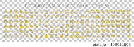 Editable line icons of e-commerce and shopping, B2C related business icons 130011608