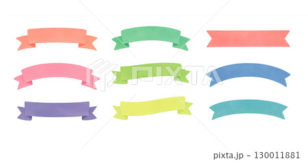 シンプルなリボン ベクターセット 装飾とデザイン用 130011881