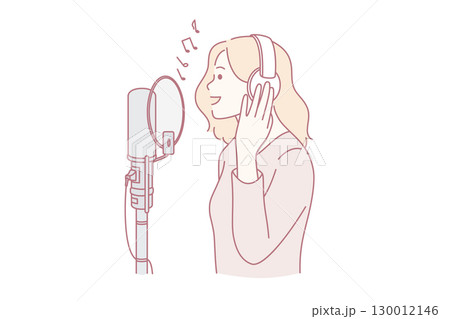 Singer, blogger and radio program concept 130012146