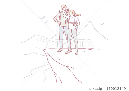 Trip, adventure and summer vacations concept. 130012149