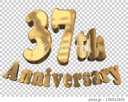 3DCG text "37th Anniversary/37th Anniversary Mark Sparkle" 130012845