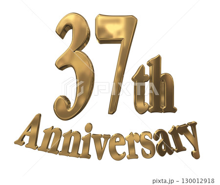 3DCG文字「37th Anniversary/37周年マークキラキラ」 130012918