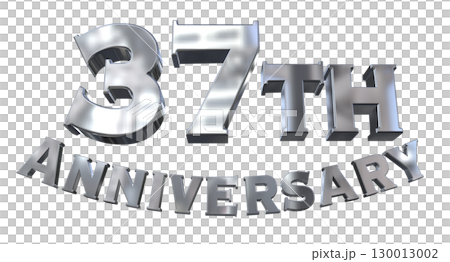 3DCG文字“37週年/37週年紀念馬克·斯帕克” 3DCG文字“37週年/37週年紀念馬克·斯帕克” 130013002