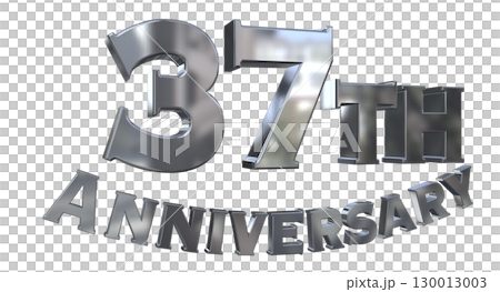 3DCG文字“37週年/37週年紀念馬克·斯帕克” 3DCG文字“37週年/37週年紀念馬克·斯帕克” 130013003